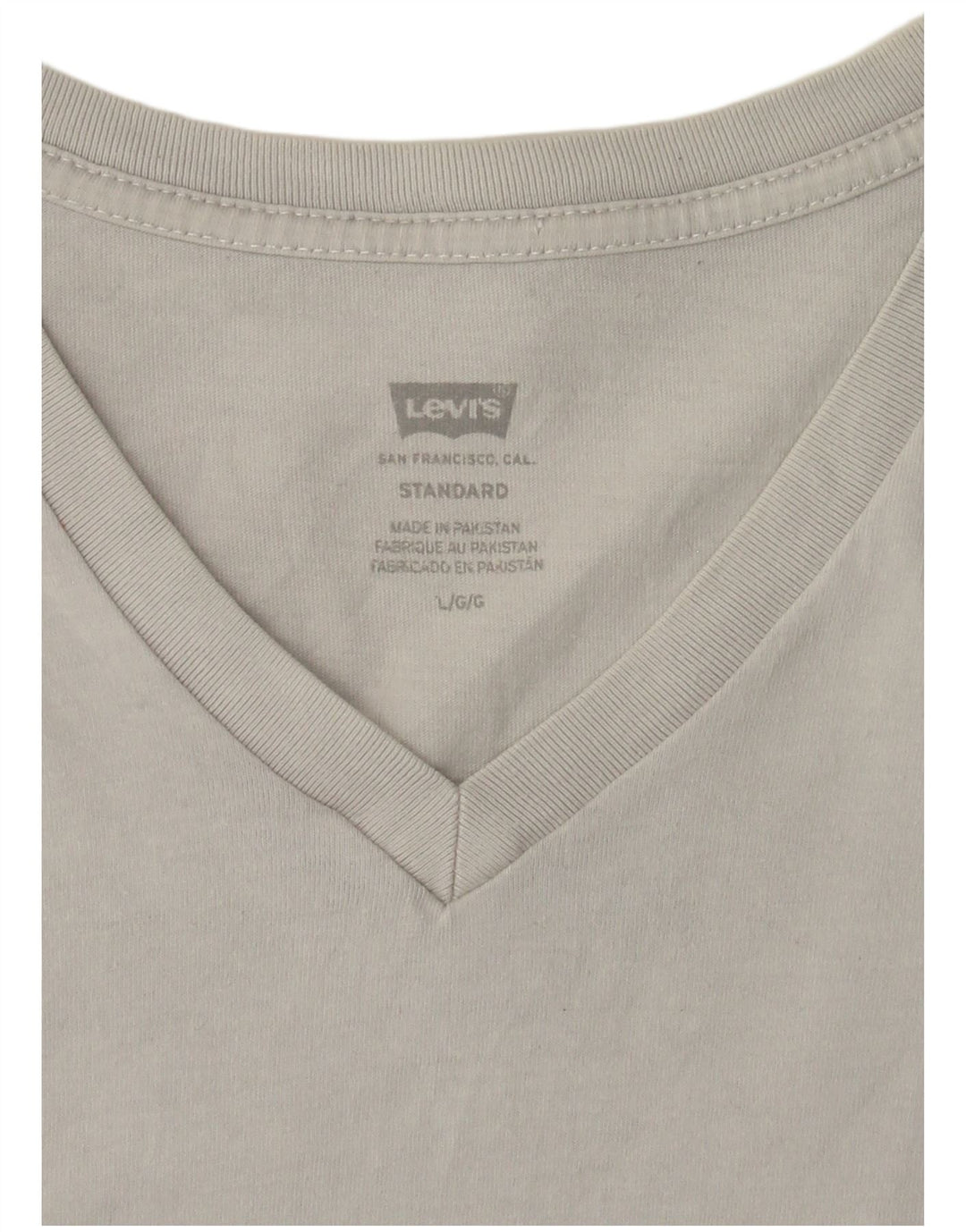 LEVI'S Mens Standard Fit T-Shirt Top Large Grey