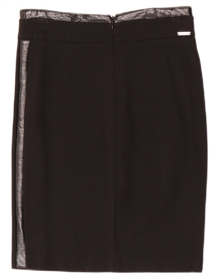 Guess Womens Straight Skirt Medium W28  Black Viscose