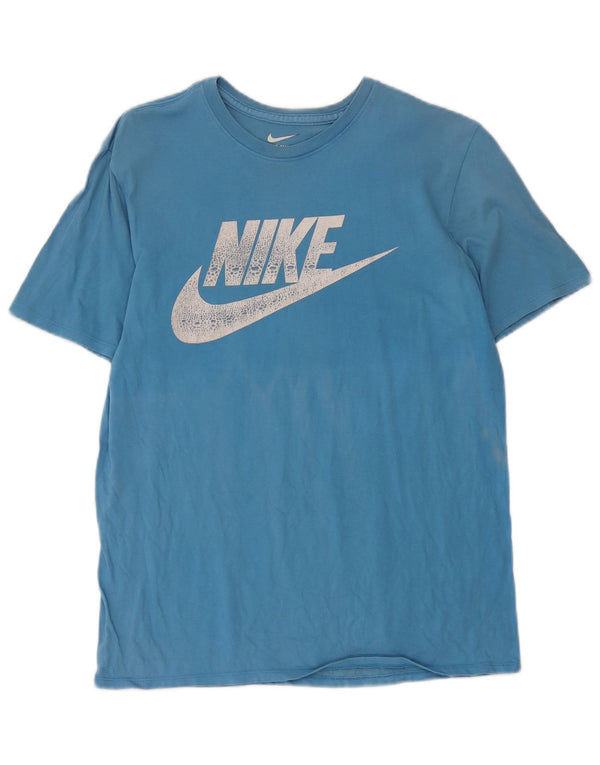 Nike Mens Athletic Cut Graphic T-Shirt Top Medium Blue