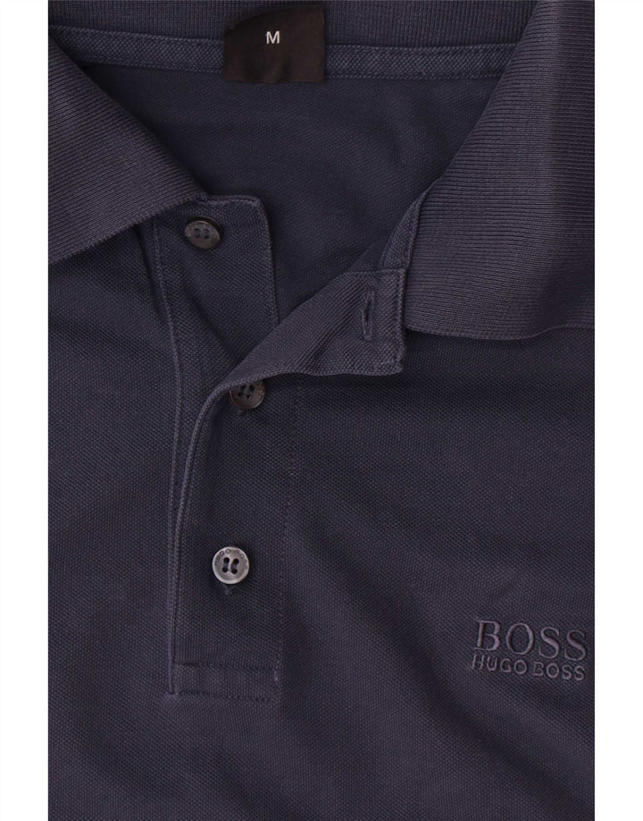 Hugo Boss Mens Polo Shirt Medium Navy Blue Cotton