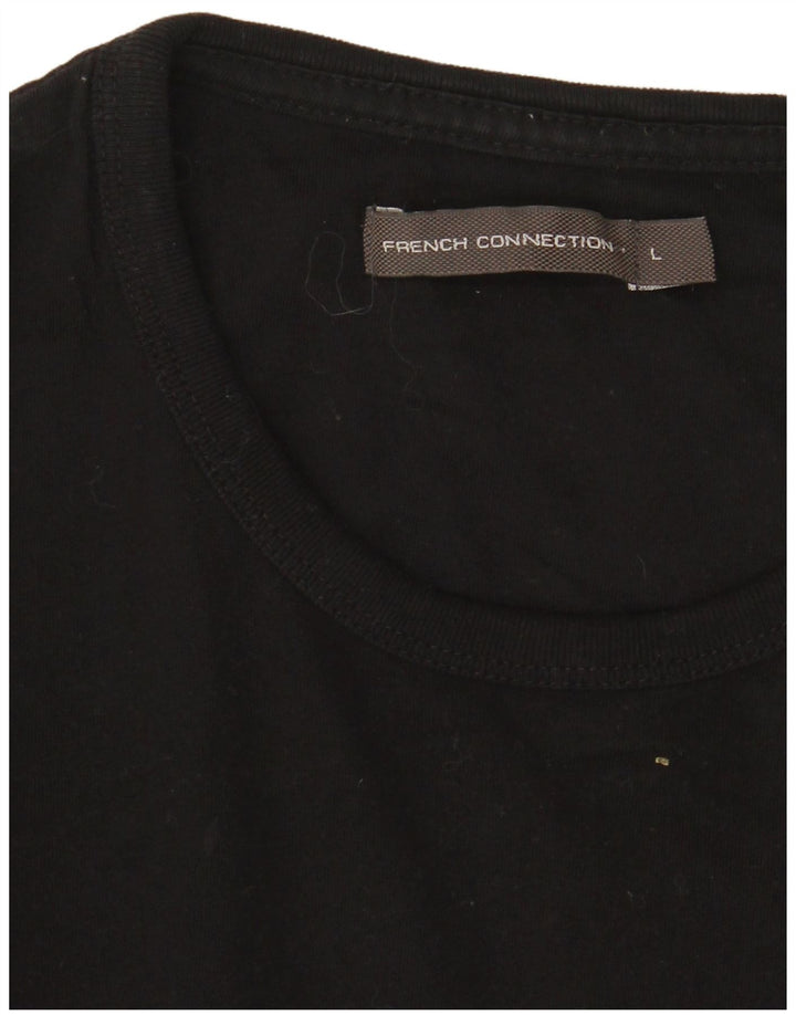 French Connection Mens T-Shirt Top Large Black