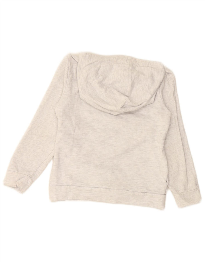 PUMA Girls Graphic Hoodie Jumper 6-7 Years Grey Cotton