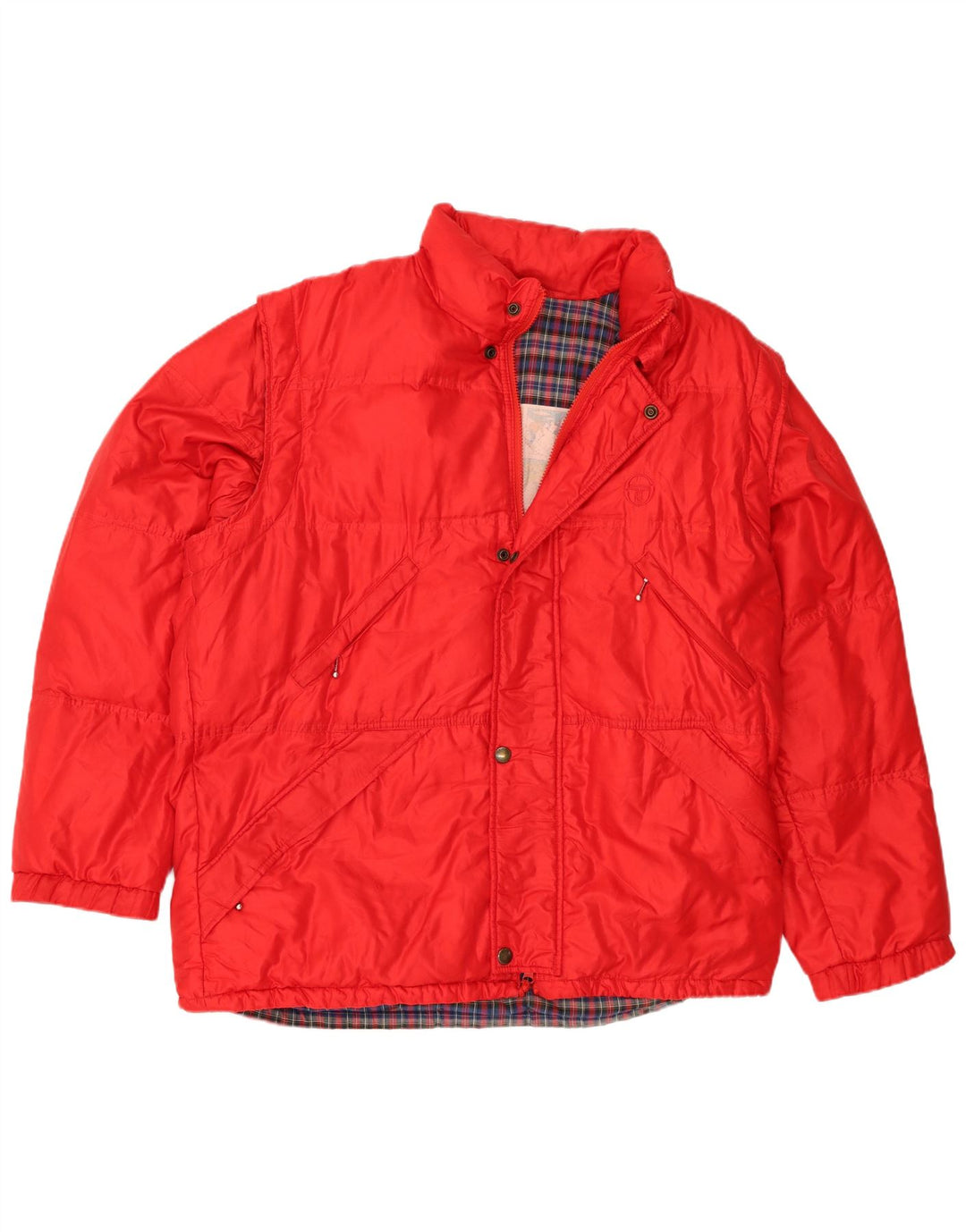 Sergio Tacchini Mens Padded Jacket IT 54 2XL Red Polyamide