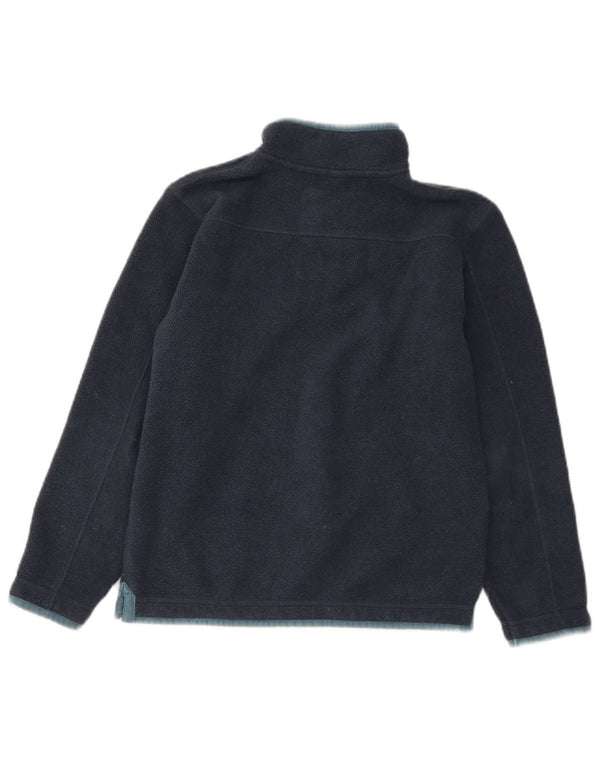 Fat Face Boys Zip Neck Fleece Jumper 10-11 Years Navy Blue Polyester