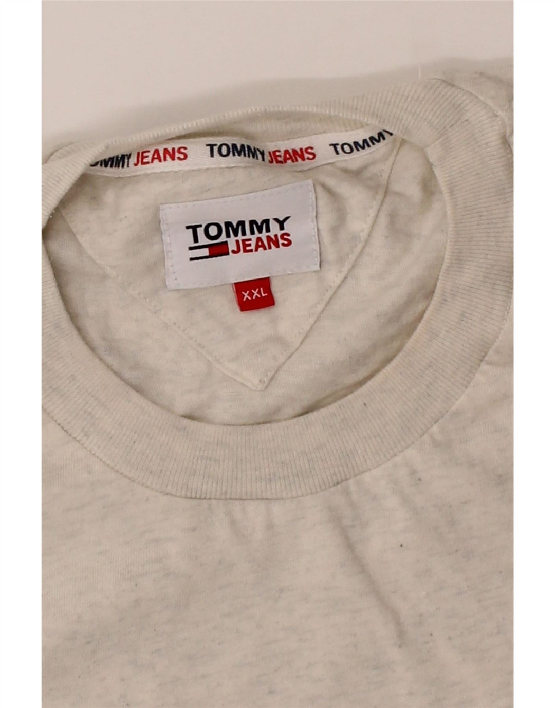 TOMMY HILFIGER Mens T-Shirt Top 2XL White Cotton Vintage Tommy Hilfiger and Second-Hand Tommy Hilfiger from Messina Hembry 