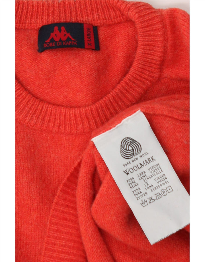 Kappa Mens Crew Neck Jumper Sweater XL Red Wool