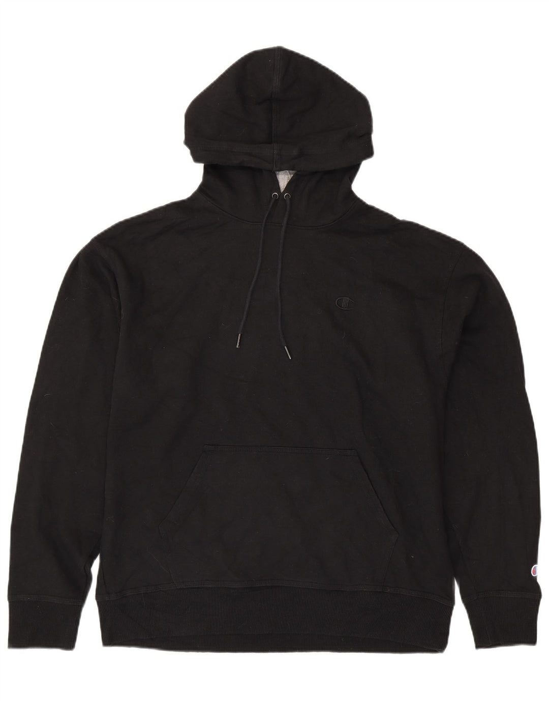 CHAMPION Mens Hoodie Jumper Large Black