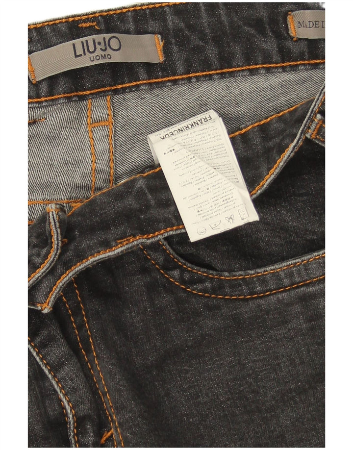 Liu Jo Mens Uomo Slim Jeans W32 L29 Grey Cotton
