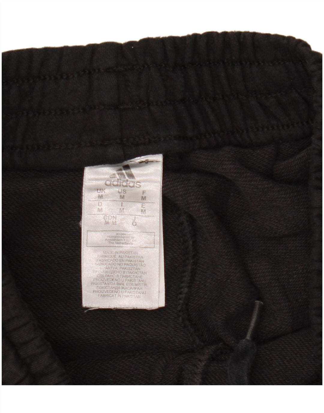 Adidas Mens Graphic Tracksuit Trousers Joggers Medium Black Cotton