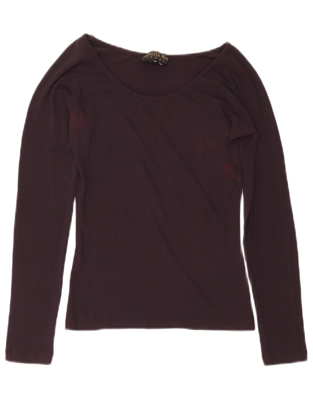 Patrizia Pepe Womens Top Long Sleeve US 6 Medium Burgundy