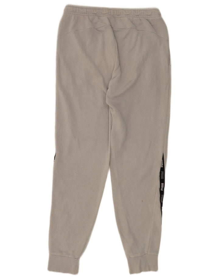 PUMA Mens Graphic Tracksuit Trousers Joggers Medium  Grey Colourblock