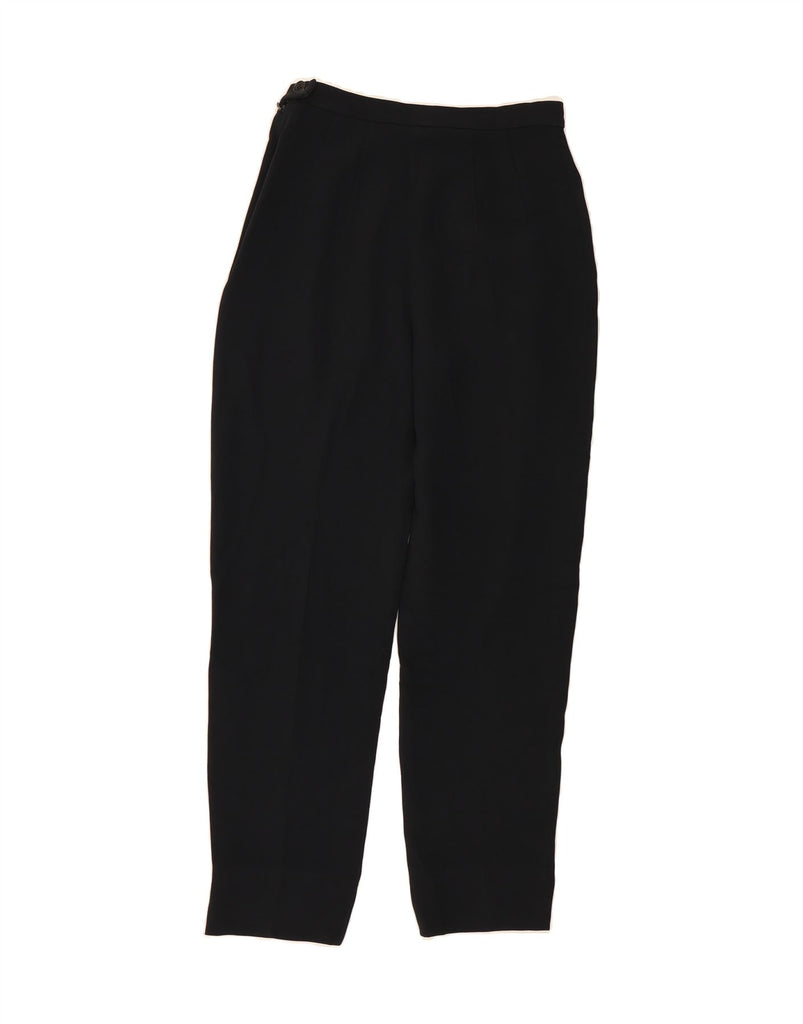 MOSCHINO Womens High Waist Casual Trousers UK 10 Small W24 L25 Black Vintage Moschino and Second-Hand Moschino from Messina Hembry 