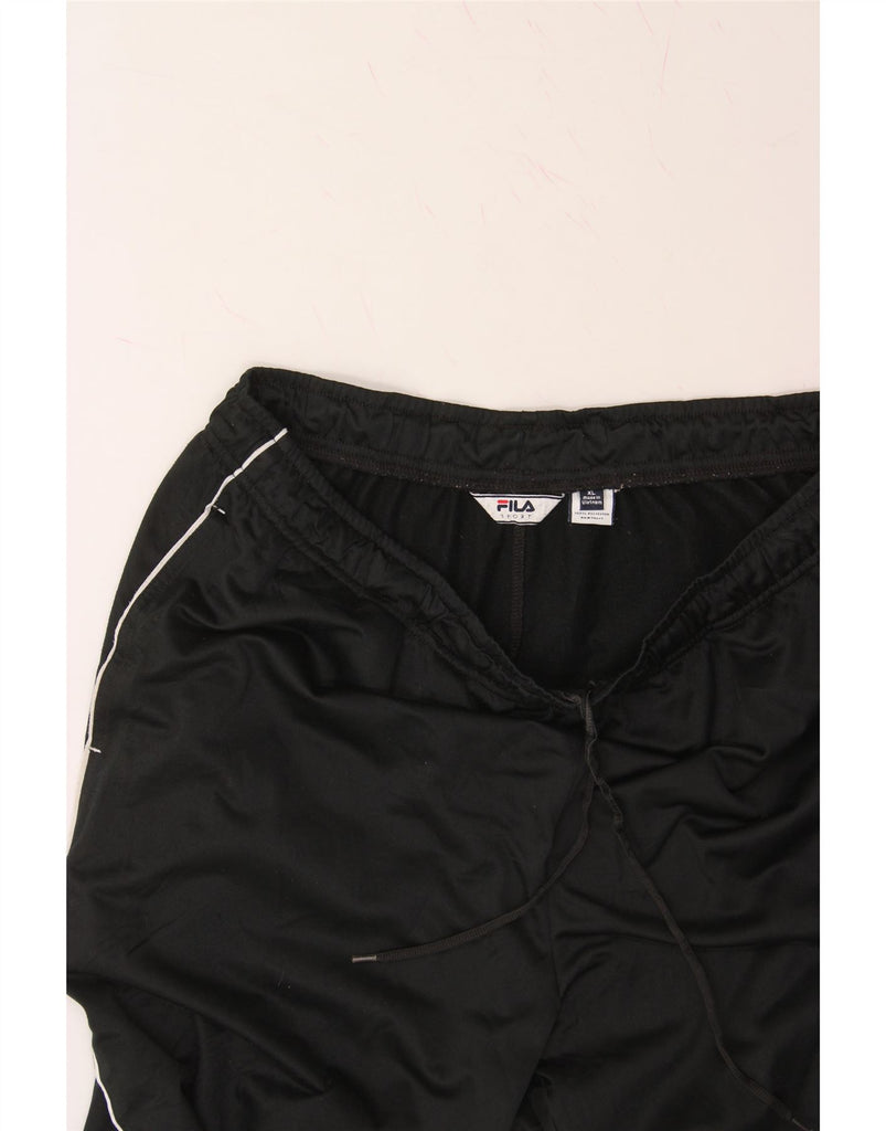 FILA Mens Tracksuit Trousers XL Black Polyester Vintage Fila and Second-Hand Fila from Messina Hembry 