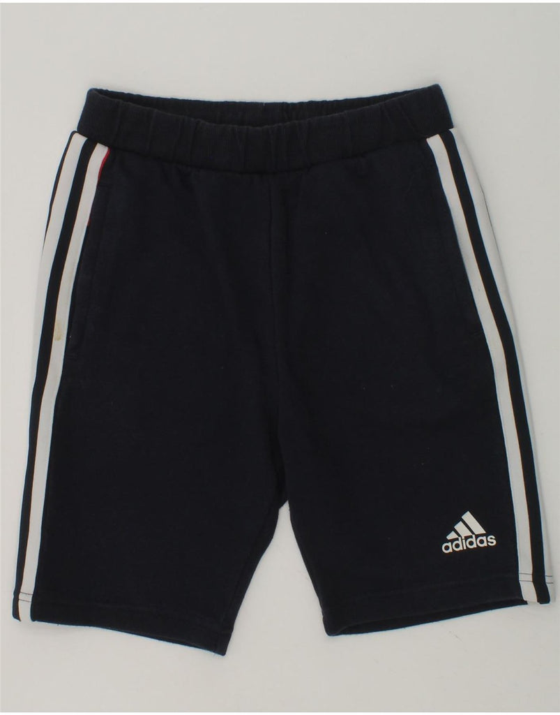 ADIDAS Boys Sport Shorts 9-10 Years Navy Blue Cotton | Vintage Adidas | Thrift | Second-Hand Adidas | Used Clothing | Messina Hembry 