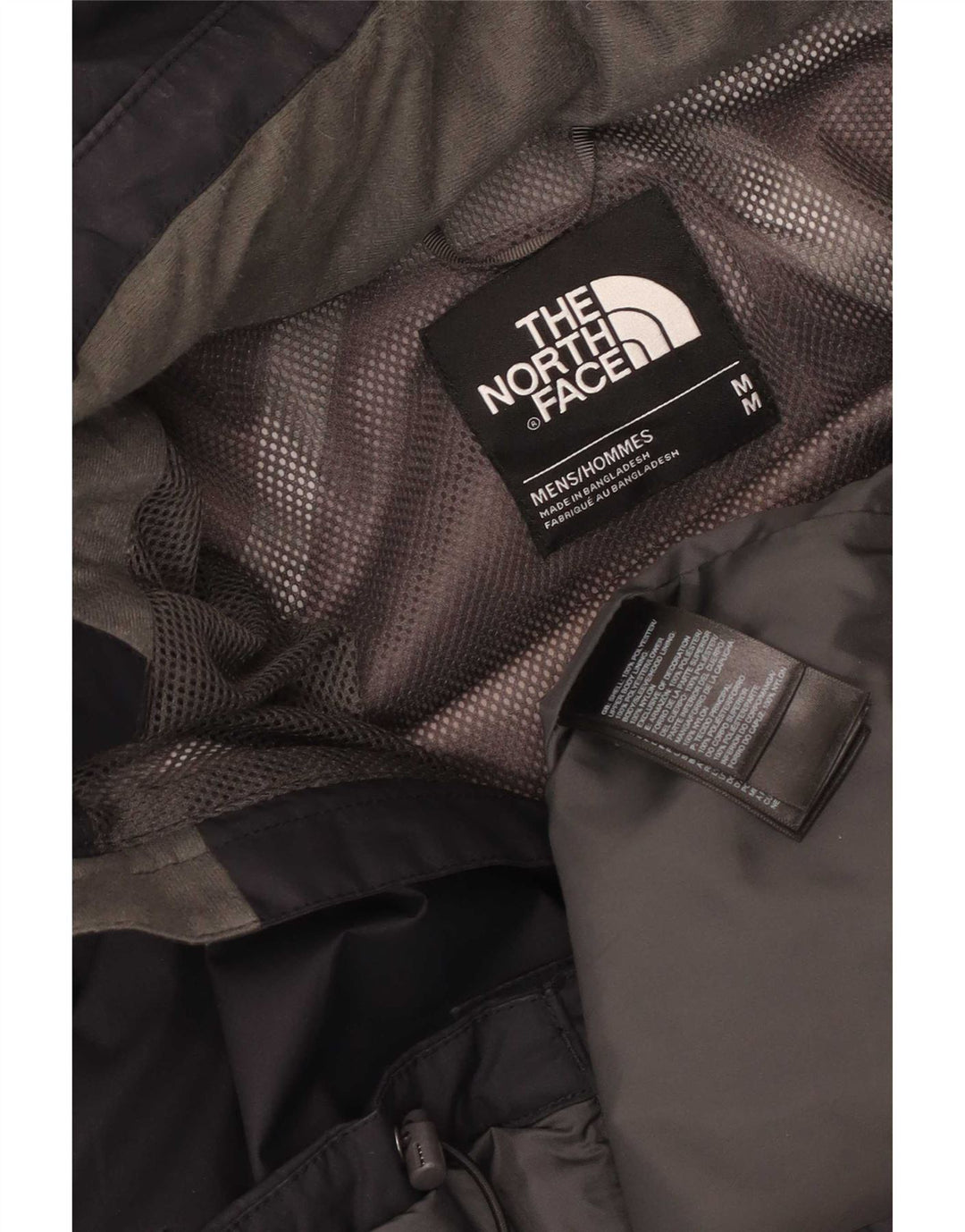 The North Face Mens Hooded Rain Jacket UK 38 Medium Black Polyester