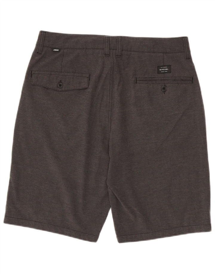 Rip Curl Mens Chino Shorts W30 Medium Grey Pinstripe Polyester