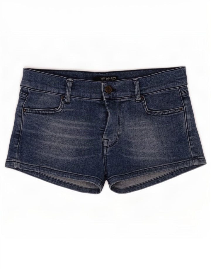 Zara Womens Denim Shorts EU 38 Small W28 Blue Cotton