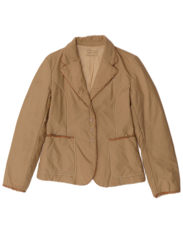 ALVIERO MARTINI Womens Voyages 4 Button Blazer Jacket IT 42 Medium Beige