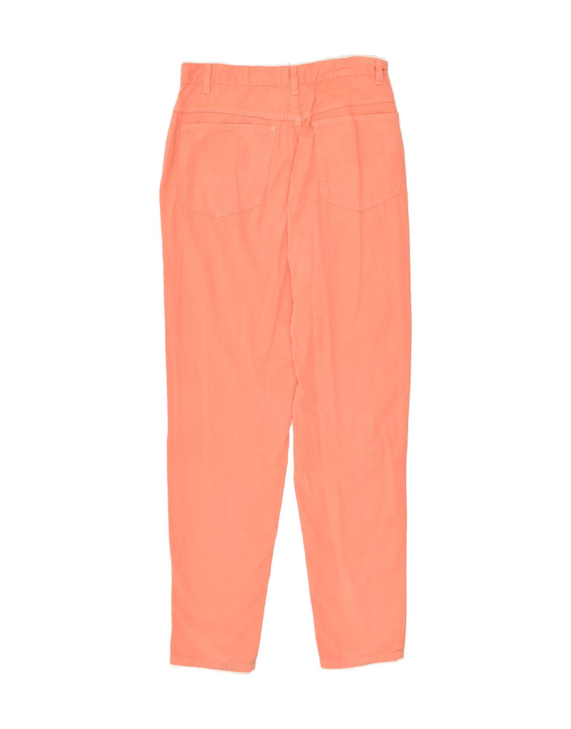 BENETTON Womens High Waist Casual Trousers IT 46 Large W28 L30 Orange Vintage Benetton and Second-Hand Benetton from Messina Hembry 