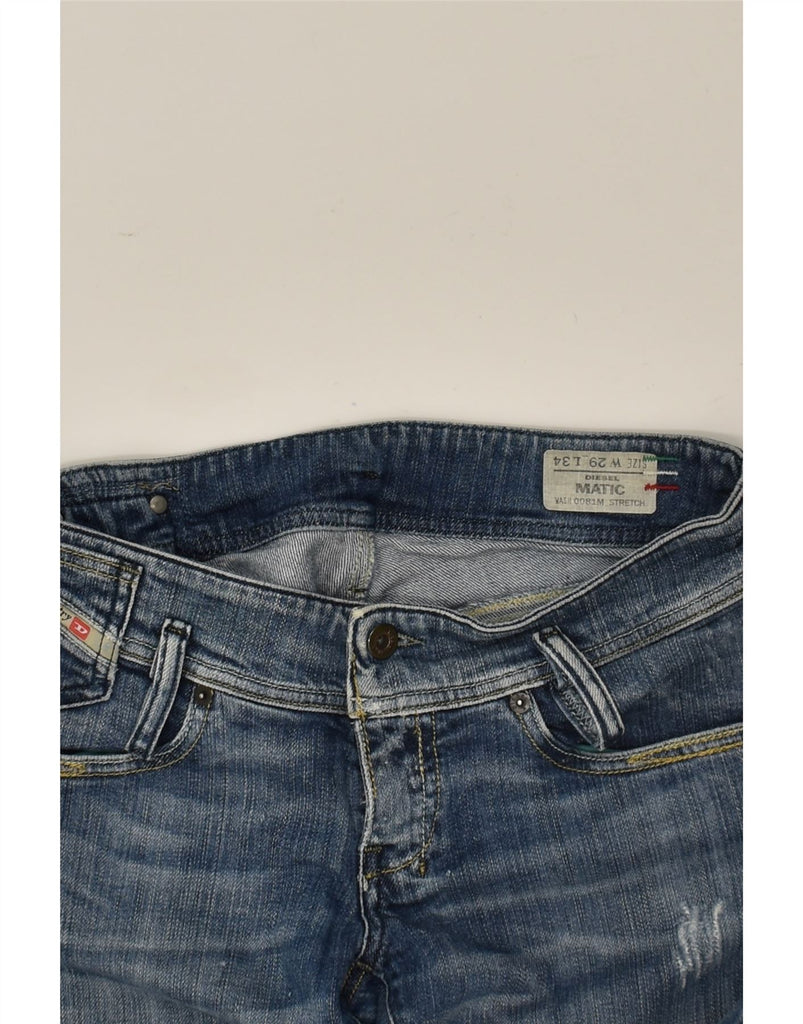 DIESEL Womens Matic Distressed Slim Jeans W29 L26 Blue Cotton | Vintage Diesel | Thrift | Second-Hand Diesel | Used Clothing | Messina Hembry 