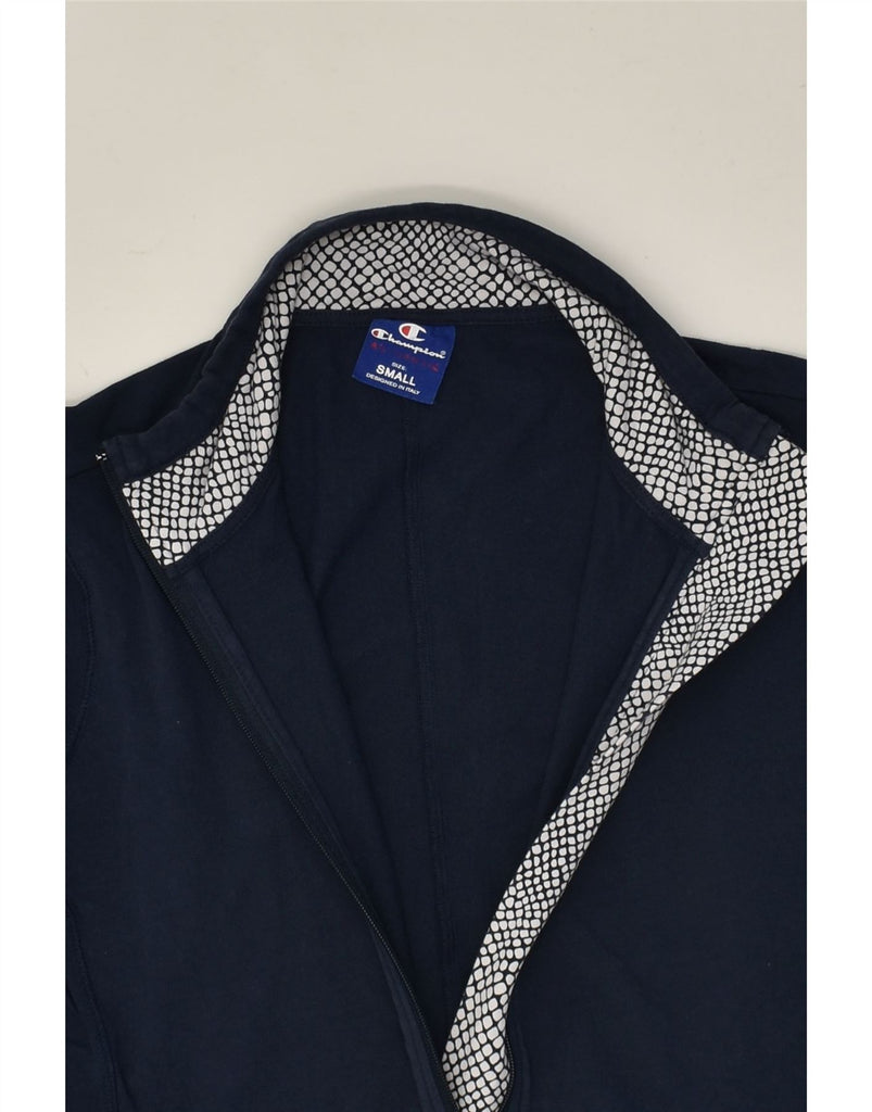 CHAMPION Womens Tracksuit Top Jacket UK 10 Small Navy Blue | Vintage Champion | Thrift | Second-Hand Champion | Used Clothing | Messina Hembry 