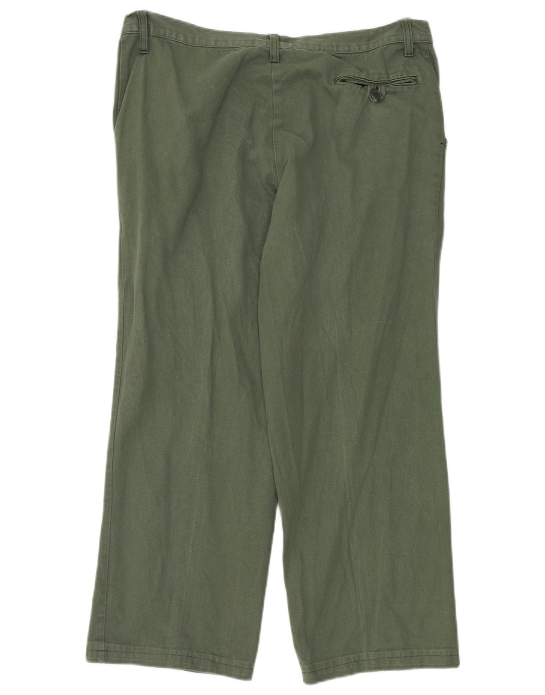 VINTAGE Mens Straight Chino Trousers W38 L30 Green