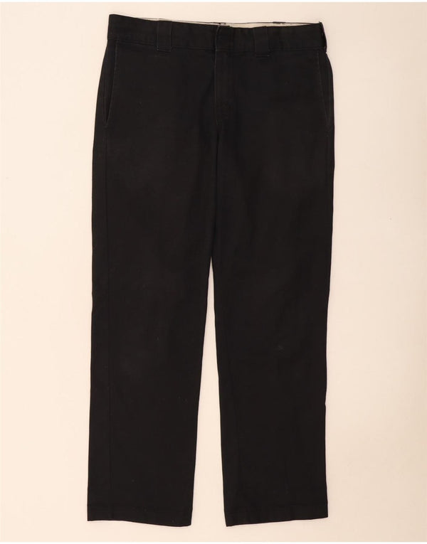 Dickies Mens Straight Chino Trousers W36 L31 Black