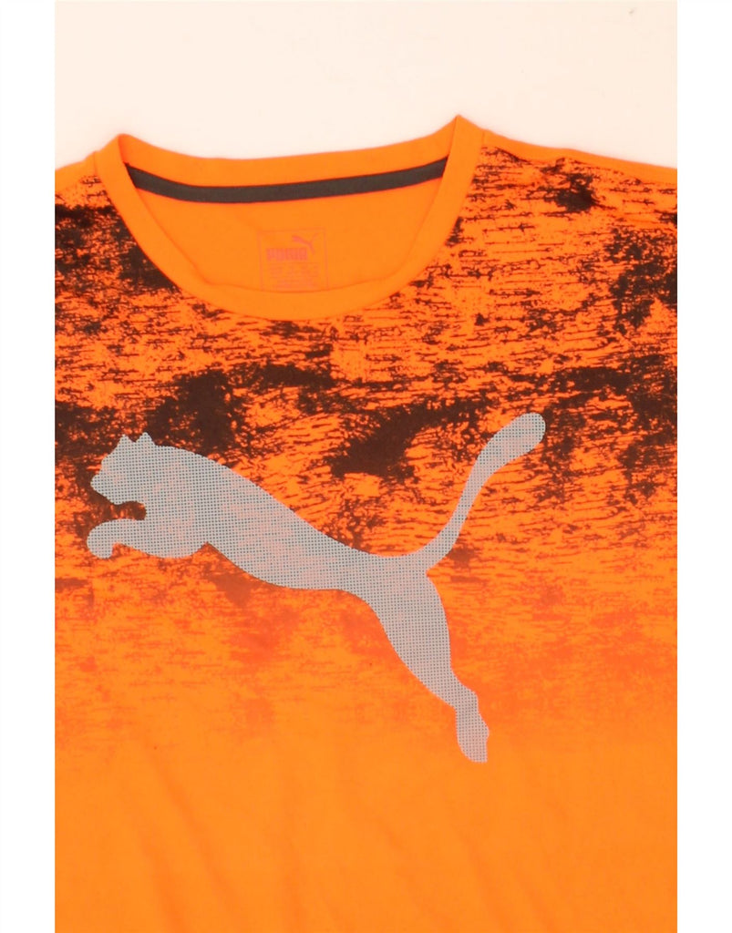 PUMA Mens Graphic T-Shirt Top XL Orange Tie Dye Polyester | Vintage Puma | Thrift | Second-Hand Puma | Used Clothing | Messina Hembry 