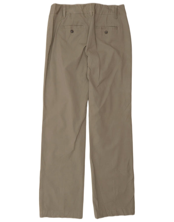 Eddie Bauer Womens Straight Casual Trousers US 4 Small W30 L33 Khaki Cotton
