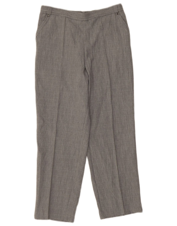 Marks & Spencer Womens Short Casual Trousers UK 12 Medium W30 L27 Grey
