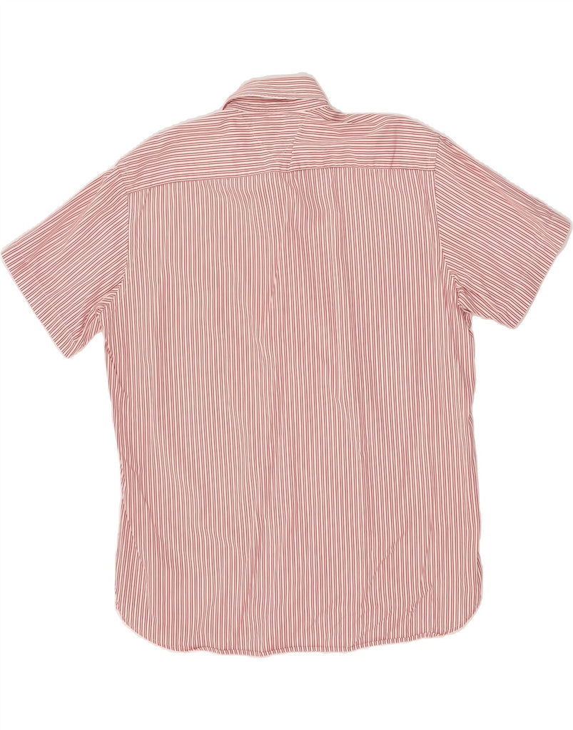 TOMMY HILFIGER Mens 80'S Two Ply Short Sleeve Shirt XL Red Pinstripe | Vintage Tommy Hilfiger | Thrift | Second-Hand Tommy Hilfiger | Used Clothing | Messina Hembry 