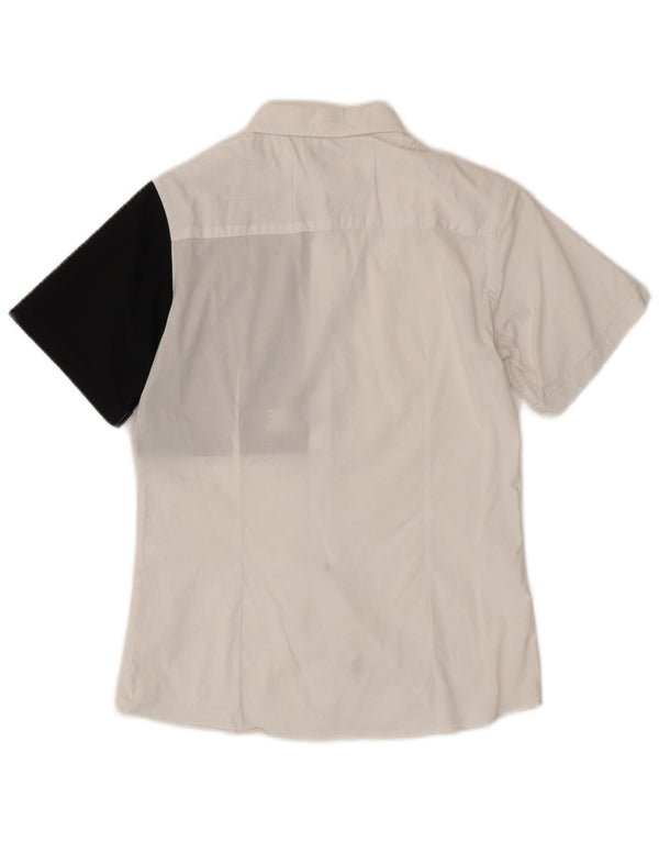 Iceberg Boys Short Sleeve Shirt 11-12 Years White Colourblock Cotton