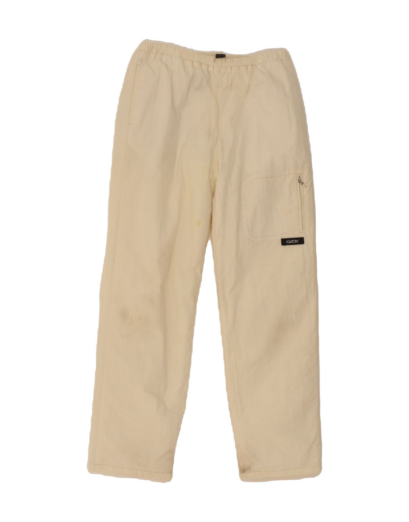 GEOX RESPIRA Womens Tracksuit Trousers UK 6 XS  Off White Polyester Vintage Geox Respira and Second-Hand Geox Respira from Messina Hembry 