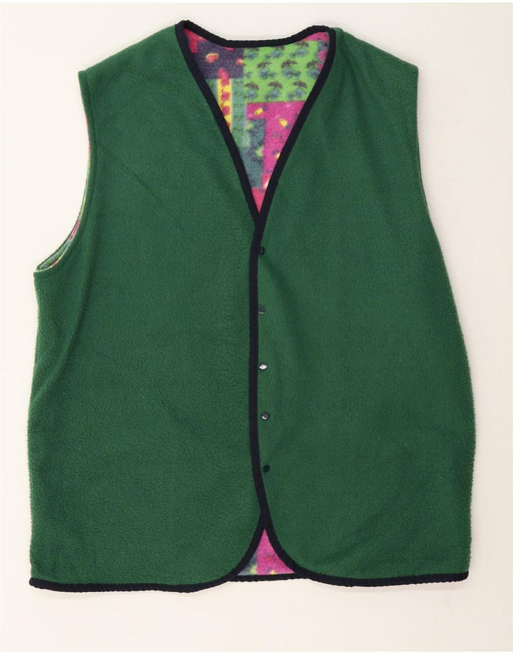 Rifle Mens Reversible Fleece Gilet UK 40 Large Multicoloured Patchwork