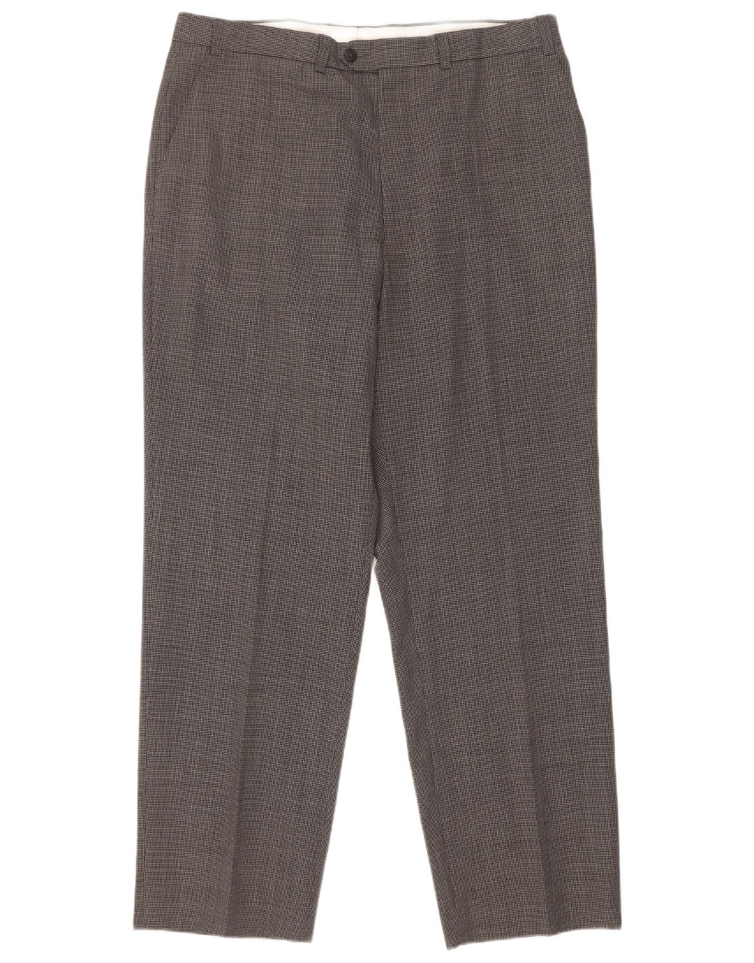 Marks & Spencer Mens St. Michael Suit Trousers W36 L31 Grey Houndstooth