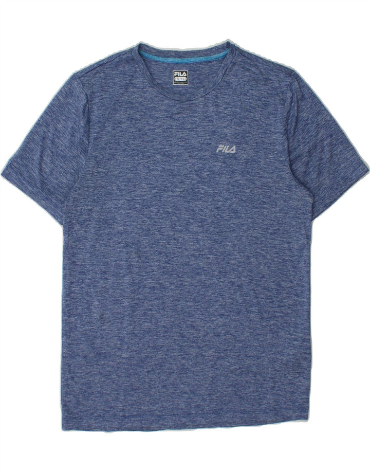 FILA Mens T-Shirt Top Small Blue Flecked Polyester Vintage Fila and Second-Hand Fila from Messina Hembry 