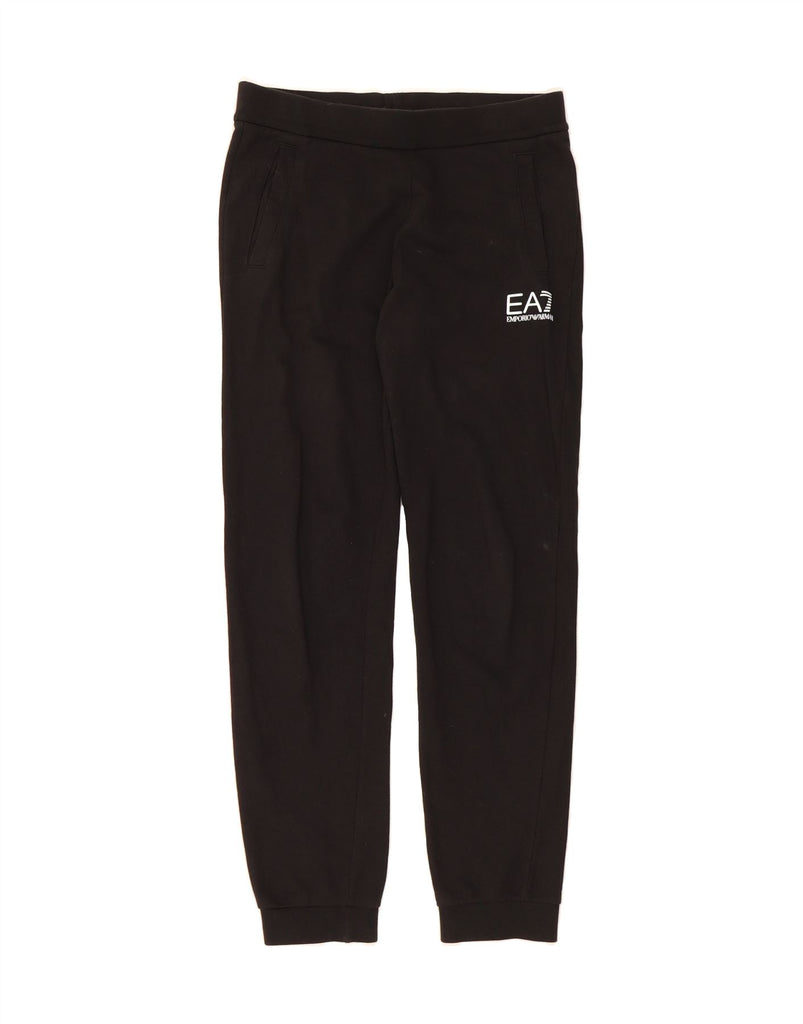 ARMANI Boys Tracksuit Trousers Joggers 13-14 Years  Black Cotton Vintage Armani and Second-Hand Armani from Messina Hembry 