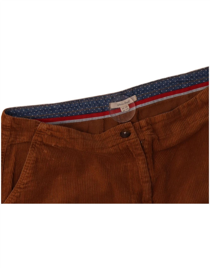 WHITE STUFF Womens Capri Straight Corduroy Trousers UK 18 XL W40 L22 Brown