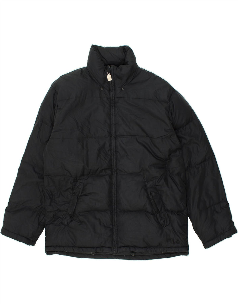 FILA Womens Padded Jacket IT 50 Large Black Polyamide | Vintage Fila | Thrift | Second-Hand Fila | Used Clothing | Messina Hembry 
