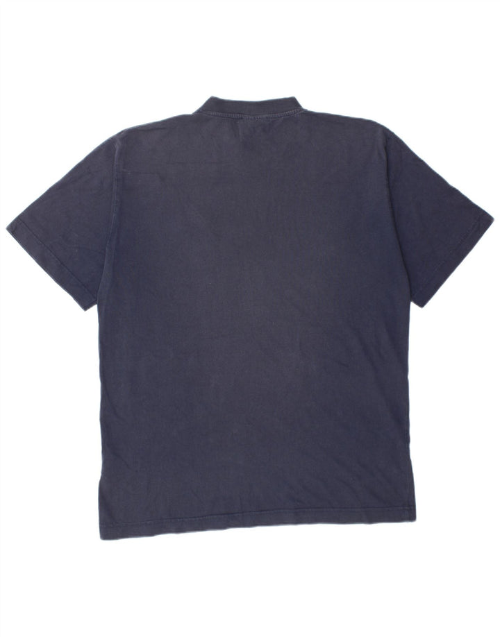 KAPPA Mens T-Shirt Top Large Navy Blue Cotton