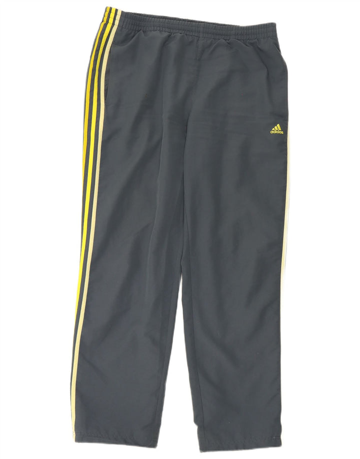 Adidas Mens Climalite Tracksuit Trousers Large  Grey Polyester