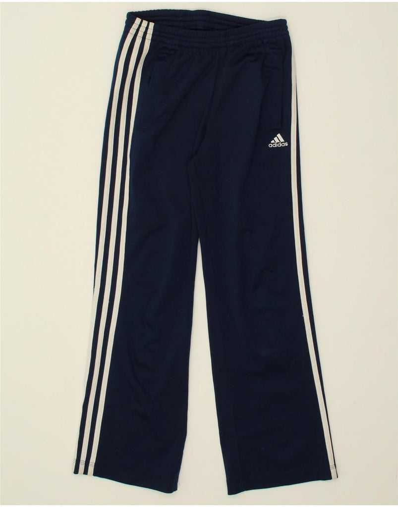 ADIDAS Boys Tracksuit Trousers 10-11 Years Navy Blue Polyester | Vintage Adidas | Thrift | Second-Hand Adidas | Used Clothing | Messina Hembry 