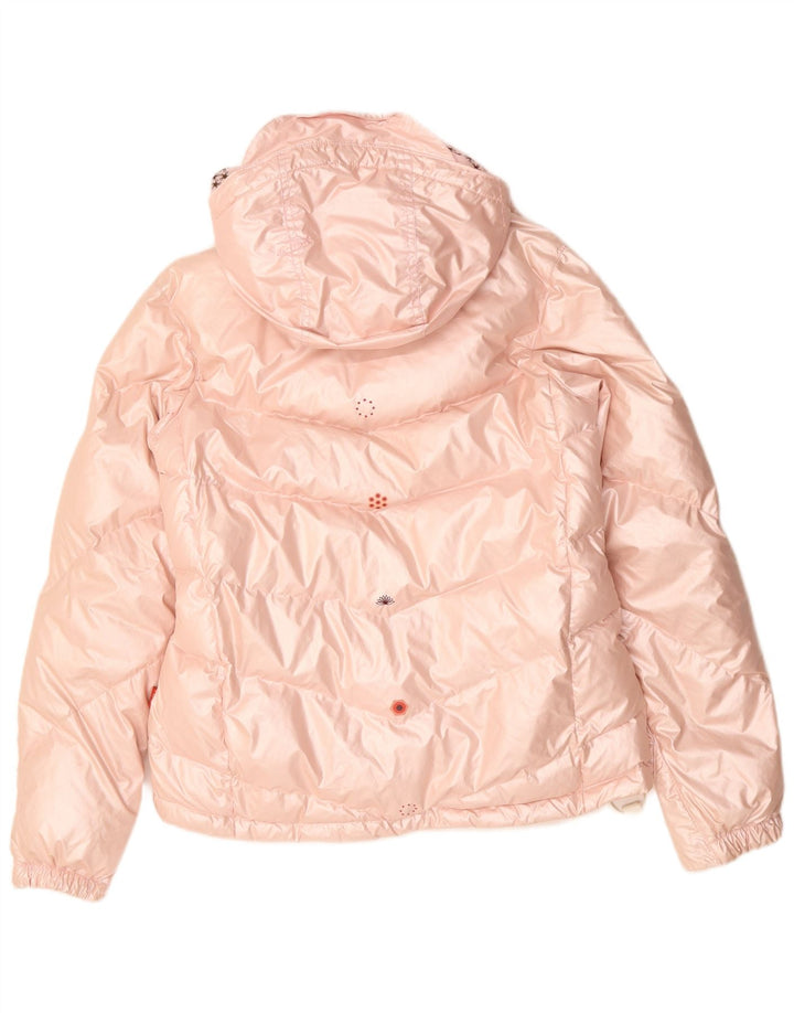 O'NEILL Womens Hooded Padded Jacket UK 16 Large Pink Polyester