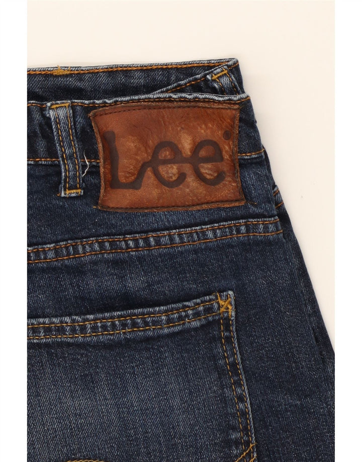 LEE Womens Powell Straight Jeans W34 L30 Navy Blue Cotton