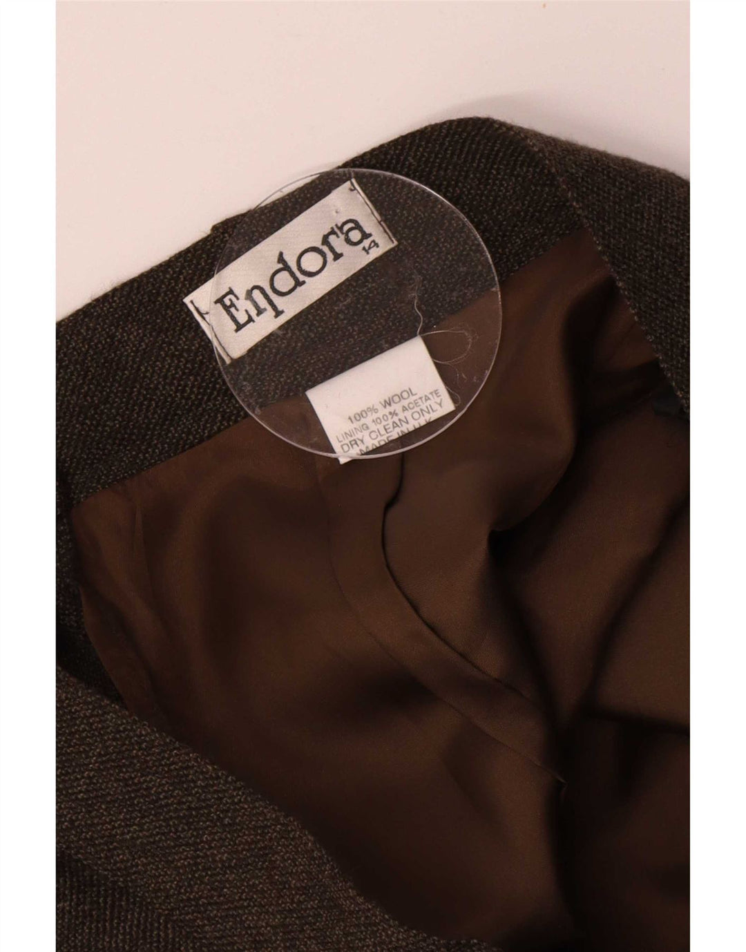 Endora Womens Maxi Skirt UK 14 Medium W30 Brown Wool