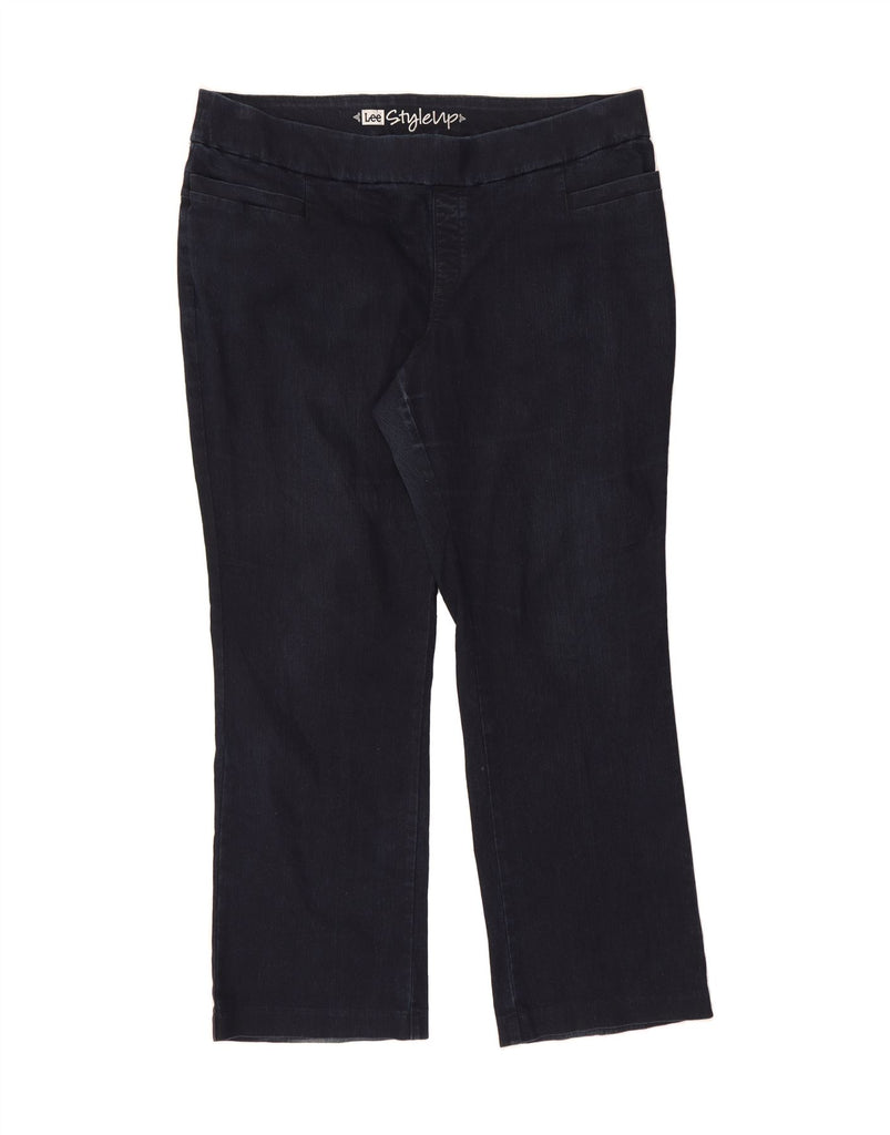 LEE Womens Straight Jeans US 18 2XL W40 L32 Navy Blue Cotton Vintage Lee and Second-Hand Lee from Messina Hembry 