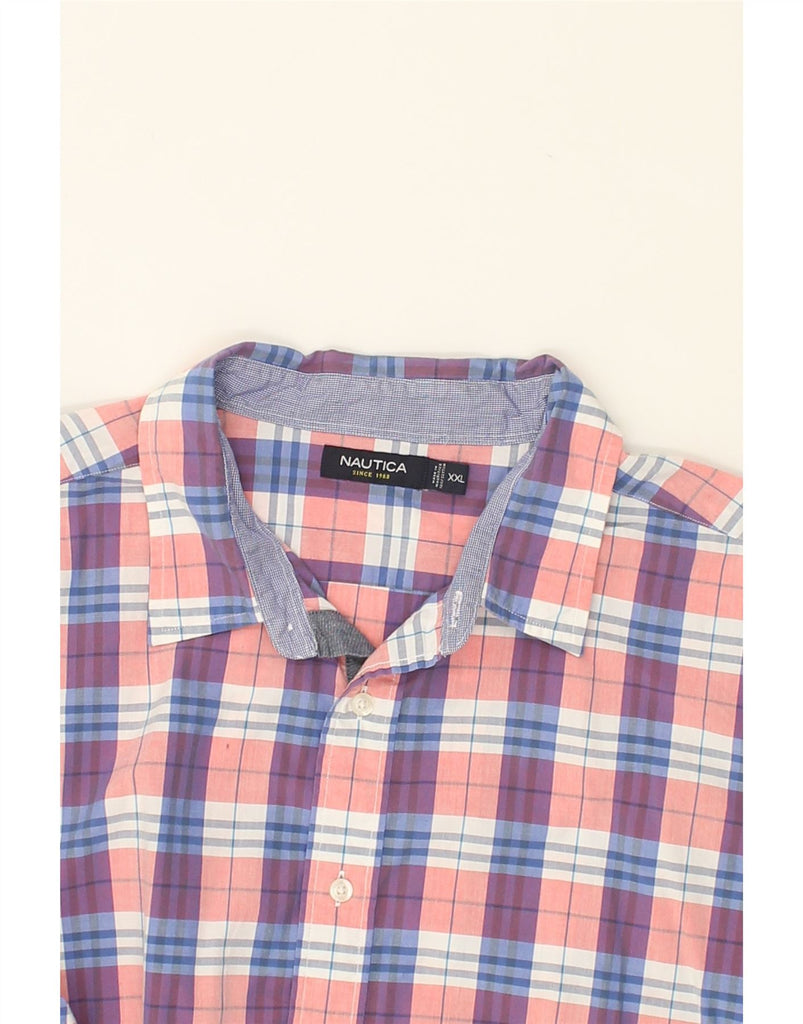 NAUTICA Mens Shirt 2XL Pink Check Cotton | Vintage Nautica | Thrift | Second-Hand Nautica | Used Clothing | Messina Hembry 