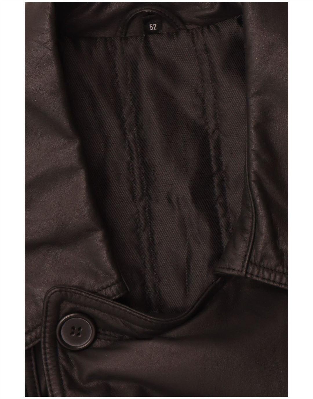 WESTBURY Mens Leather Trench Coat IT 52 XL Black Leather