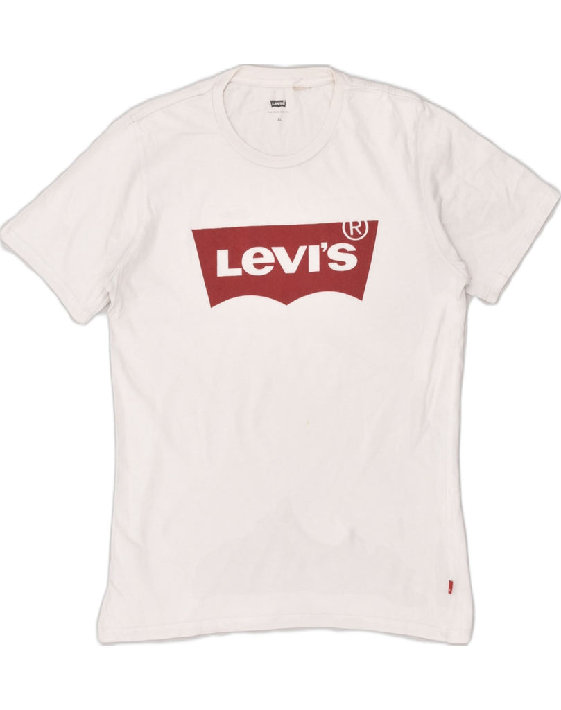 LEVI'S Mens Graphic T-Shirt Top XS White Cotton | Vintage Levi's | Thrift | Second-Hand Levi's | Used Clothing | Messina Hembry 