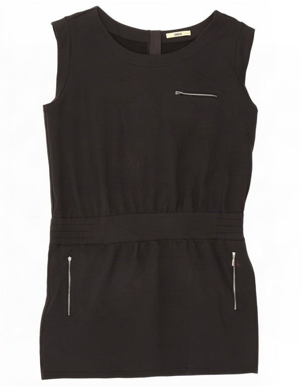 Oasis Womens Sleeveless Sheath Dress UK 16 Large Black Cotton